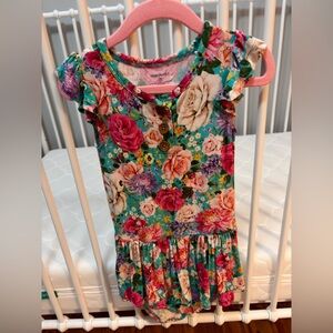 Posh Peanut Lennon Ruffle Bodysuit Dress